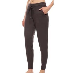 Lole  Track Pants, Dark Brown, Pockets. Front Ties, size Small EC